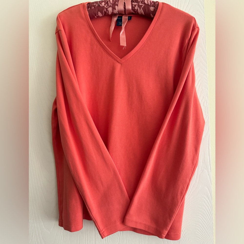 Women’s XL Karen Scott designer Long sleeve Shirt